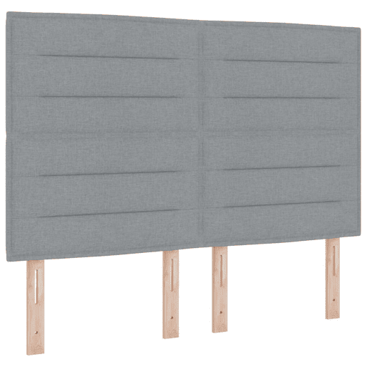 Estrutura da Cama de casal simple Cinzento-claro 160 x 200 cm tecido Estrutura da Cama de casal simple Cinzento-claro 160 x 200 cm tecido
