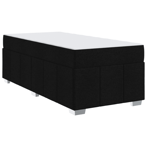 Estrutura de cama de solteiro para adultos com colchão Preto 80 x 200 cm tecido