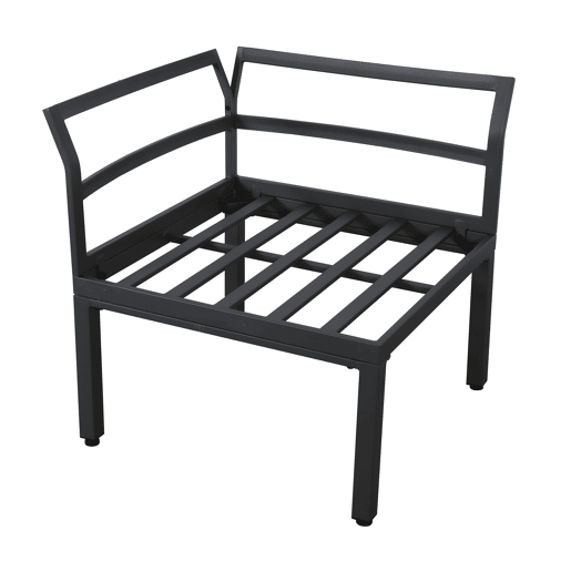 Conjunto de lounge de jardim para 6-7 pessoas - Móveis modernos, estrutura de ferro, mesa com cuba de gelo - Cinza