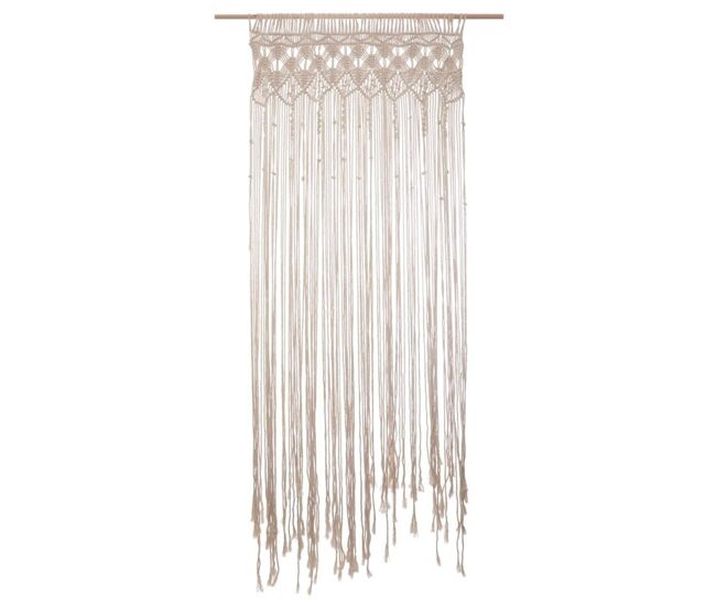 Well home cortina de hilos été de macramé 90x200cm decorativa estilo boho