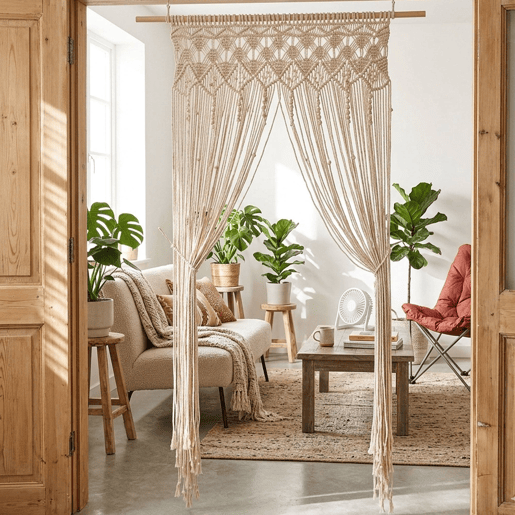 Cortina de Fio Well Home Macramé Été
