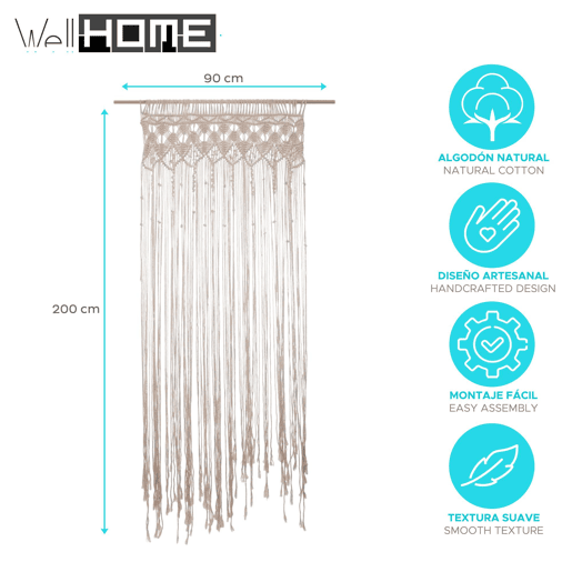 Cortina de Fio Well Home Macramé Été