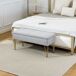 Banco Pie Cama Lino Sintético, Acero HOMCOM 0x0 Banco Pie Cama Lino Sintético, Acero HOMCOM 0x0 Gris