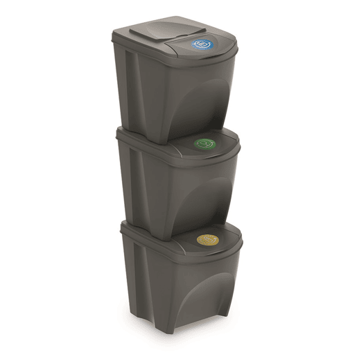 KEDEN SORTIBOX Conjunto de 3 latas de lixo