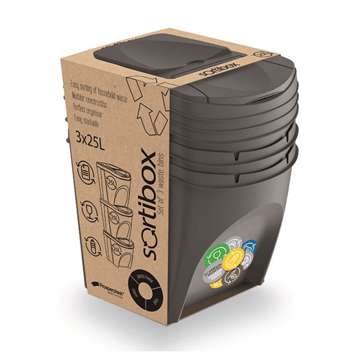 KEDEN SORTIBOX Conjunto de 3 latas de lixo