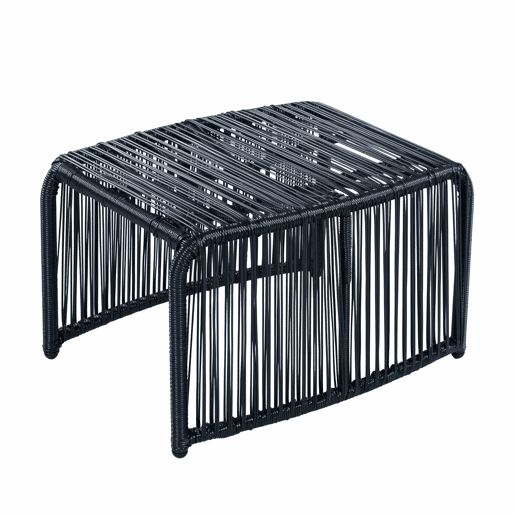 Conjunto de móveis de jardim de 5 peças - estrutura de ferro e rattan PE, com mesa, 2 cadeiras, 2 bancos, almofadas e tampo de vidro, resistente às intempéries - Preto e Cinza