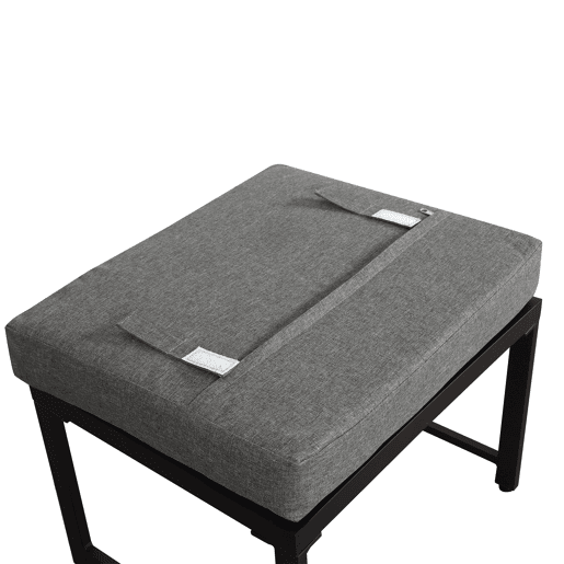 Conjunto de cadeiras de jardim de 4 peças - Alumínio, com função reclinável e encosto ajustável em 4 posições - Preto + Cinza
