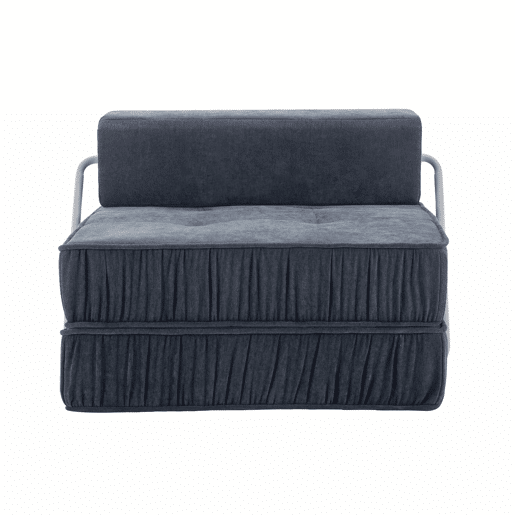 Sofá-cama de 1 lugar - multifuncional, rebatível, futon, sofá-cama - cinzento