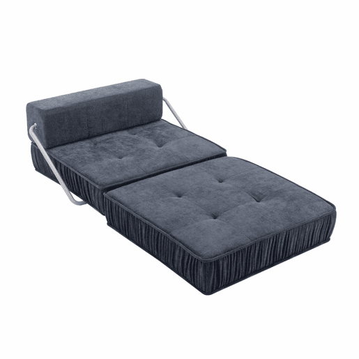 Sofá-cama de 1 lugar - multifuncional, rebatível, futon, sofá-cama - cinzento