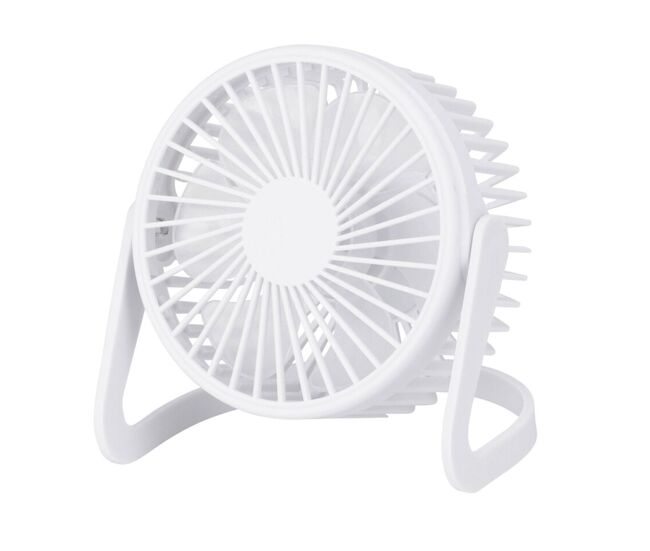 Well home ventilador de mesa usb ø14,5x11,5cm en color blanco mate