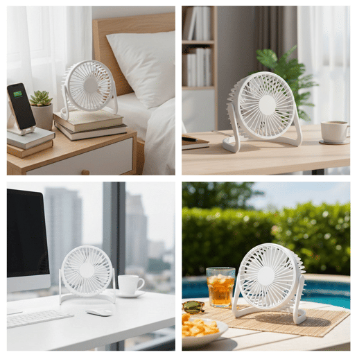 Ventilador de mesa USB Well Home