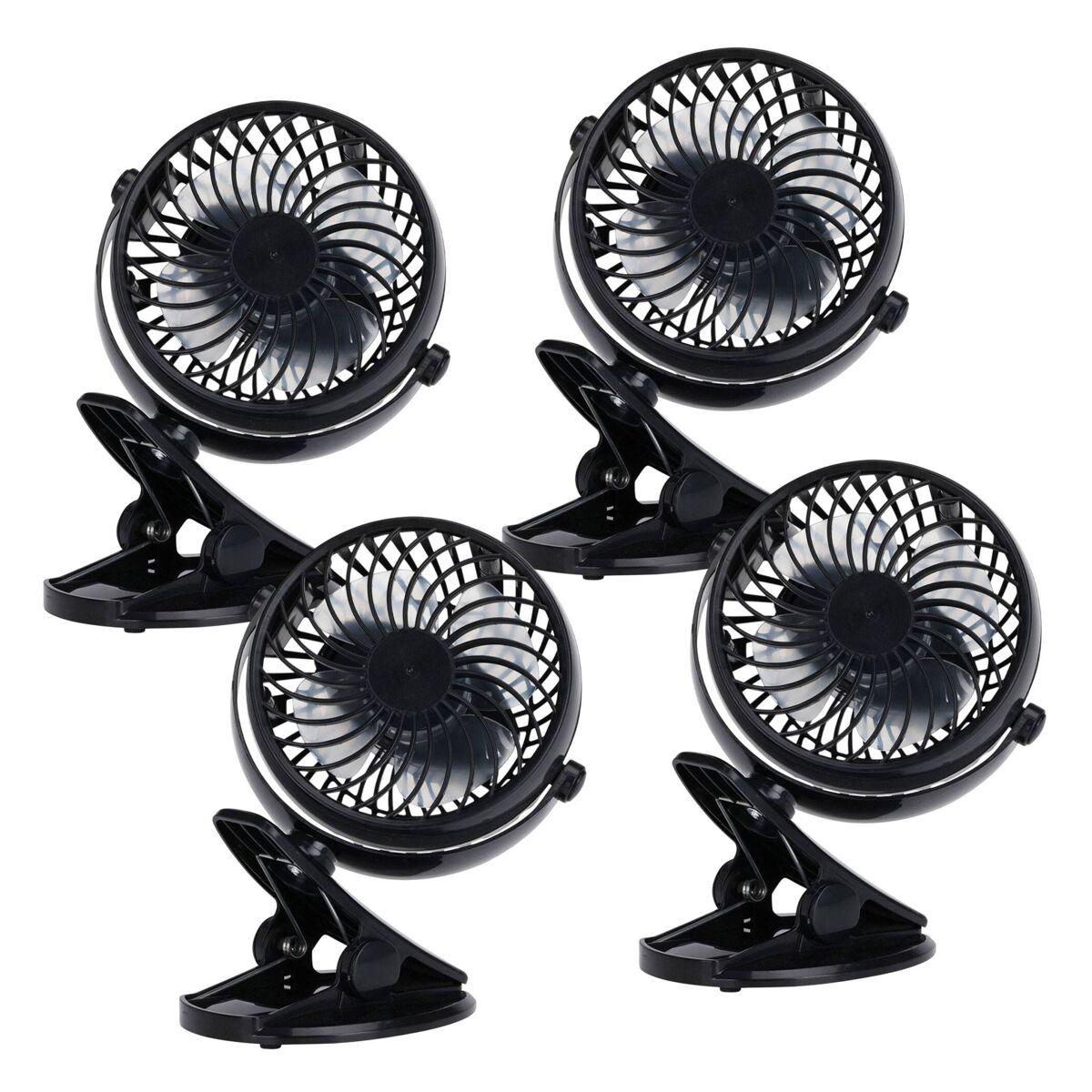 Well Home Juego de 4 Ventiladores con clip