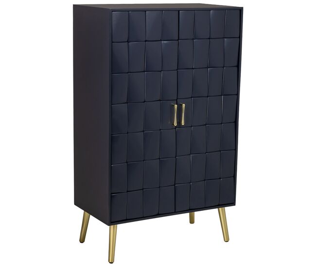 Armario de madera negro 76x42x125h cm