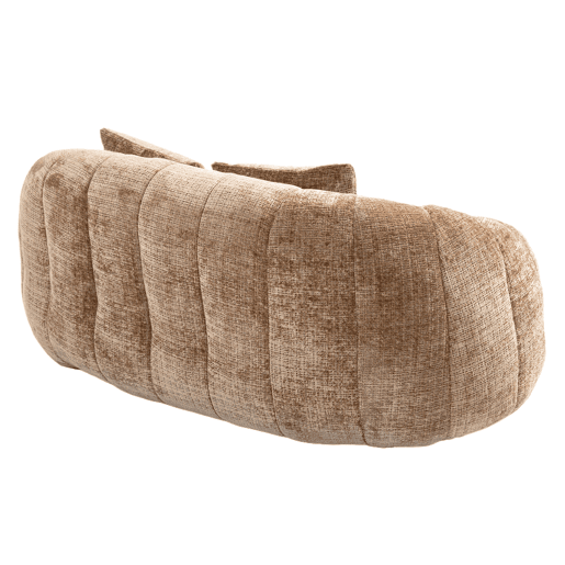 Sofá puff individual - assento confortável e encosto alto, para interior e exterior - cor café