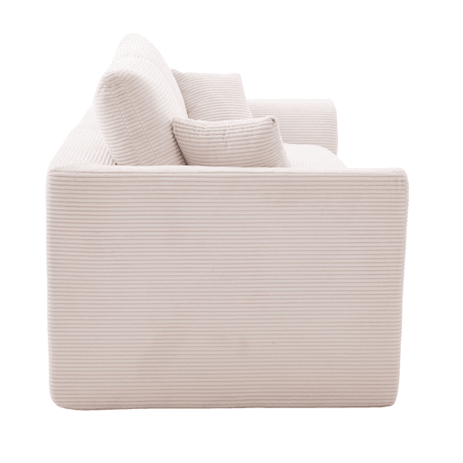 Sofá individual - minimalista e confortável com almofada - Bege Sofá individual - minimalista e confortável com almofada - Bege