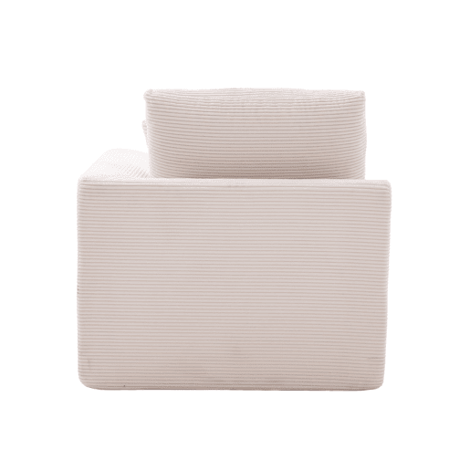 Sofá individual - minimalista e confortável com almofada - Bege Sofá individual - minimalista e confortável com almofada - Bege