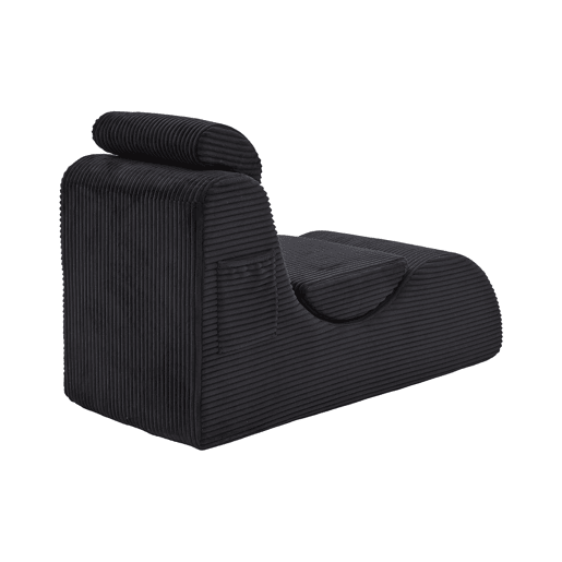 Poltrona ergonómica moderna - Design exclusivo, espuma elástica, capa removível, com bolso - Preto