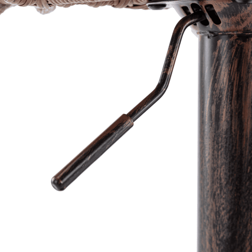 Conjunto de 2 bancos de bar - altura ajustável com apoio para os pés - bege Conjunto de 2 bancos de bar - altura ajustável com apoio para os pés - bege