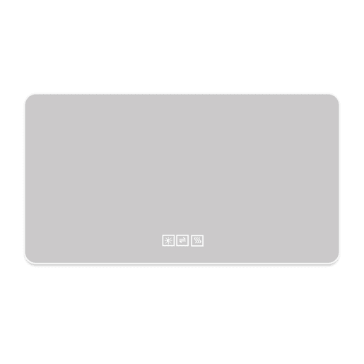 Espelho LED para casa de banho 60x100 cm - Três cores reguláveis, antiembaciamento, retroiluminado - Prateado