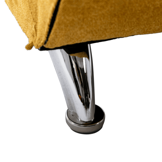 Sofá reclinável individual - apoio corporal completo, vibração suave, bolsos laterais - amarelo mostarda
