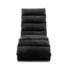 Sofá reclinável fixo - apoio total, vibração suave, bolsos laterais - Preto