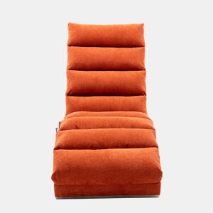 Sofá reclinável fixo - apoio total, vibração suave, bolsos laterais - Laranja