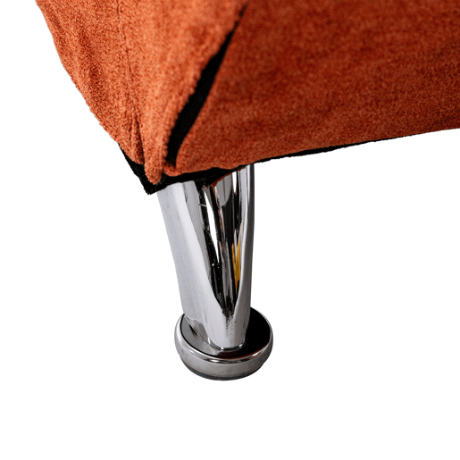 Sofá reclinável fixo - apoio total, vibração suave, bolsos laterais - Laranja