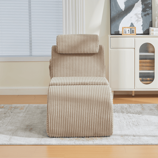 Poltrona ergonómica moderna - Design exclusivo, espuma de compressão, capa removível, bolso lateral - Caqui
