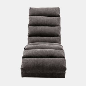Sofá reclinável de 1 lugar - apoio total, vibração suave, bolsos laterais - cinzento escuro