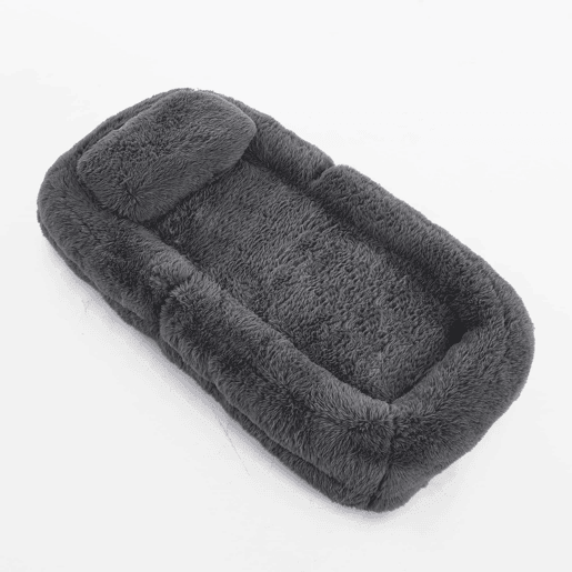 Sofá tipo cama humana - 5 posições ajustáveis, sofá multifuncional para jogos, meditação e relaxamento, tecido felpudo - Cinza escuro