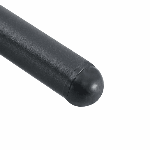 Conjunto de 4 cadeiras para sala de jantar - Encosto em PU preto com padrão vertical + pernas metálicas pretas - Cor preta