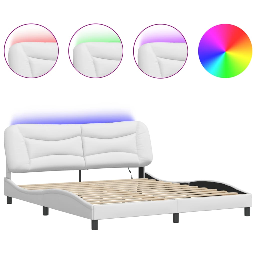 Estructura De Cama Doble Matrimonial 185x218 Blanco