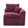 Sofá individual - minimalista, confortável, com almofada - Vermelho vinho