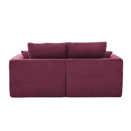 Sofá individual - minimalista, confortável, com almofada - Vermelho vinho