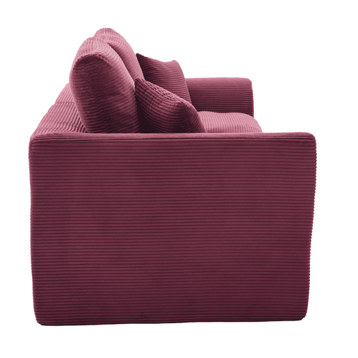 Sofá individual - minimalista, confortável, com almofada - Vermelho vinho