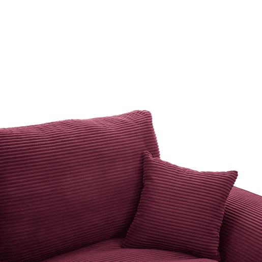 Sofá individual - minimalista, confortável, com almofada - Vermelho vinho
