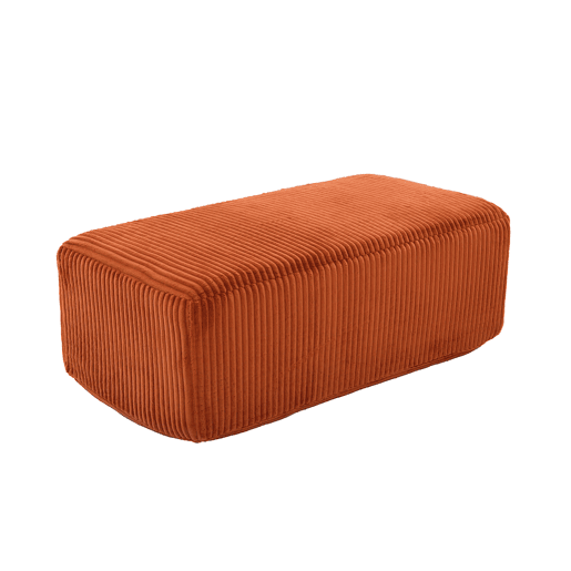 Sofá relax - Estofado moderno com bolsos laterais e almofada - Laranja Sofá relax - Estofado moderno com bolsos laterais e almofada - Laranja