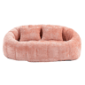 Sofá puff individual - confortável e durável, encosto alto - rosa