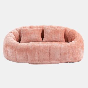 Sofá puff individual - confortável e durável, encosto alto - rosa