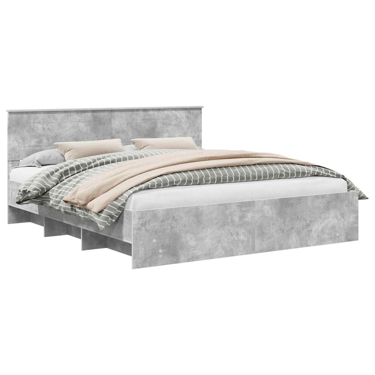 Estructura de cama matrimonial 183x210 Gris