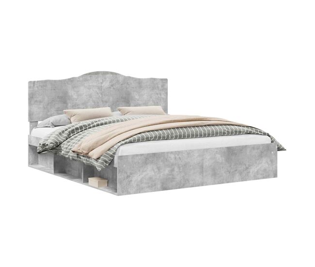 Estructura de cama doble matrimonial - concreto 180 x 200 cm madera de pino macizo