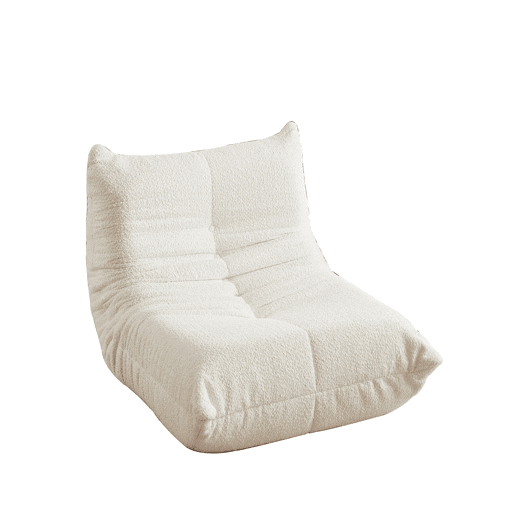 Sofá de chão Togo - Poltrona sem braços, assento com espuma viscoelástica - Bege Sofá de chão Togo - Poltrona sem braços, assento com espuma viscoelástica - Bege