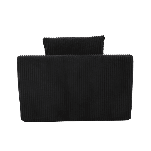 Poltrona grande - Kordsamt, bolsos laterais, almofada, assento profundo, moderno - Preto