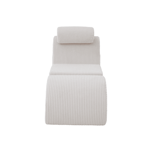 Poltrona moderna - Design ergonómico, espuma de alta elasticidade, capa removível, com bolso lateral - Bege