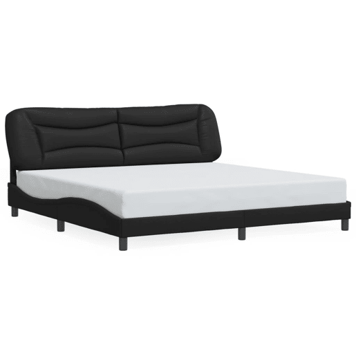 Estrutura de Cama de casal moderno com LED - 200x200cm preto
