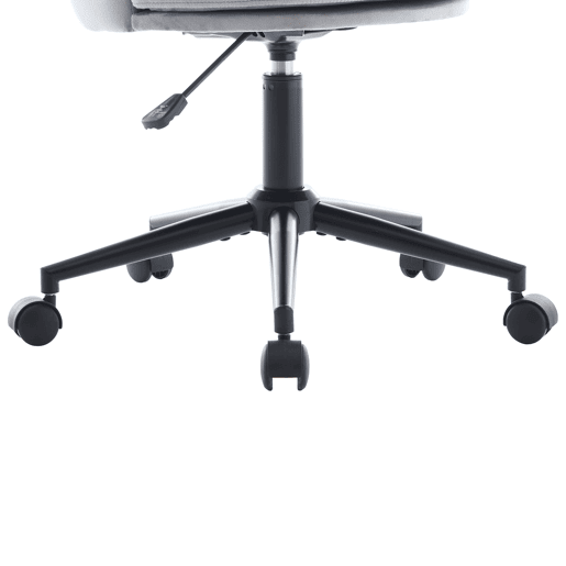 Cadeira para vestir - Design moderno - Encosto em forma de pétalas, almofada lombar em forma de borboleta, altura ajustável, almofada macia - Cinza