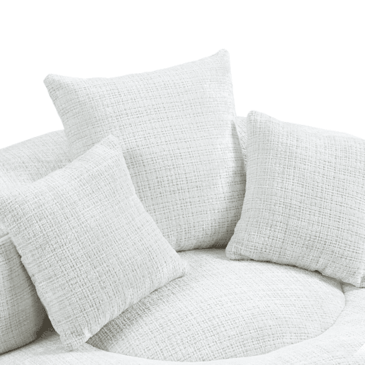 Sofá Lazy Individual - Resistente, Encosto Alto, 3 Almofadas, Interior e Exterior - Bege