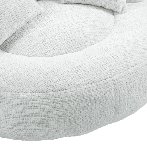 Sofá Lazy Individual - Resistente, Encosto Alto, 3 Almofadas, Interior e Exterior - Bege