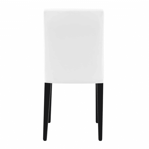 Cadeiras de sala de jantar 4 unidades - Luxo leve, pernas de metal preto versáteis - Branco+Preto