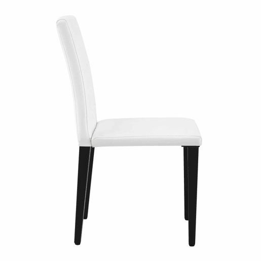 Cadeiras de sala de jantar 4 unidades - Luxo leve, pernas de metal preto versáteis - Branco+Preto